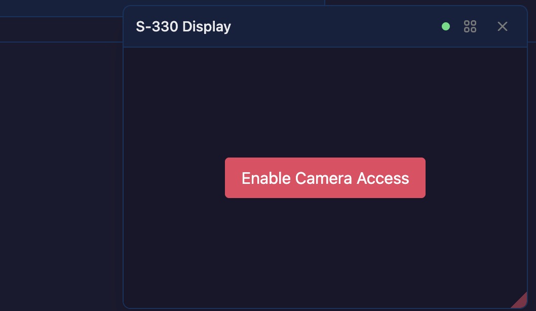 Enable Camera Access button in video panel